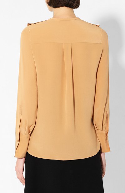 Шелковая блузка STELLA MCCARTNEY бежевого цвета по цене 49300 руб., арт. 579256/SY206, фото 4 Шелковая блузка STELLA MCCARTNEY, арт. 579256/SY206, фото 4
