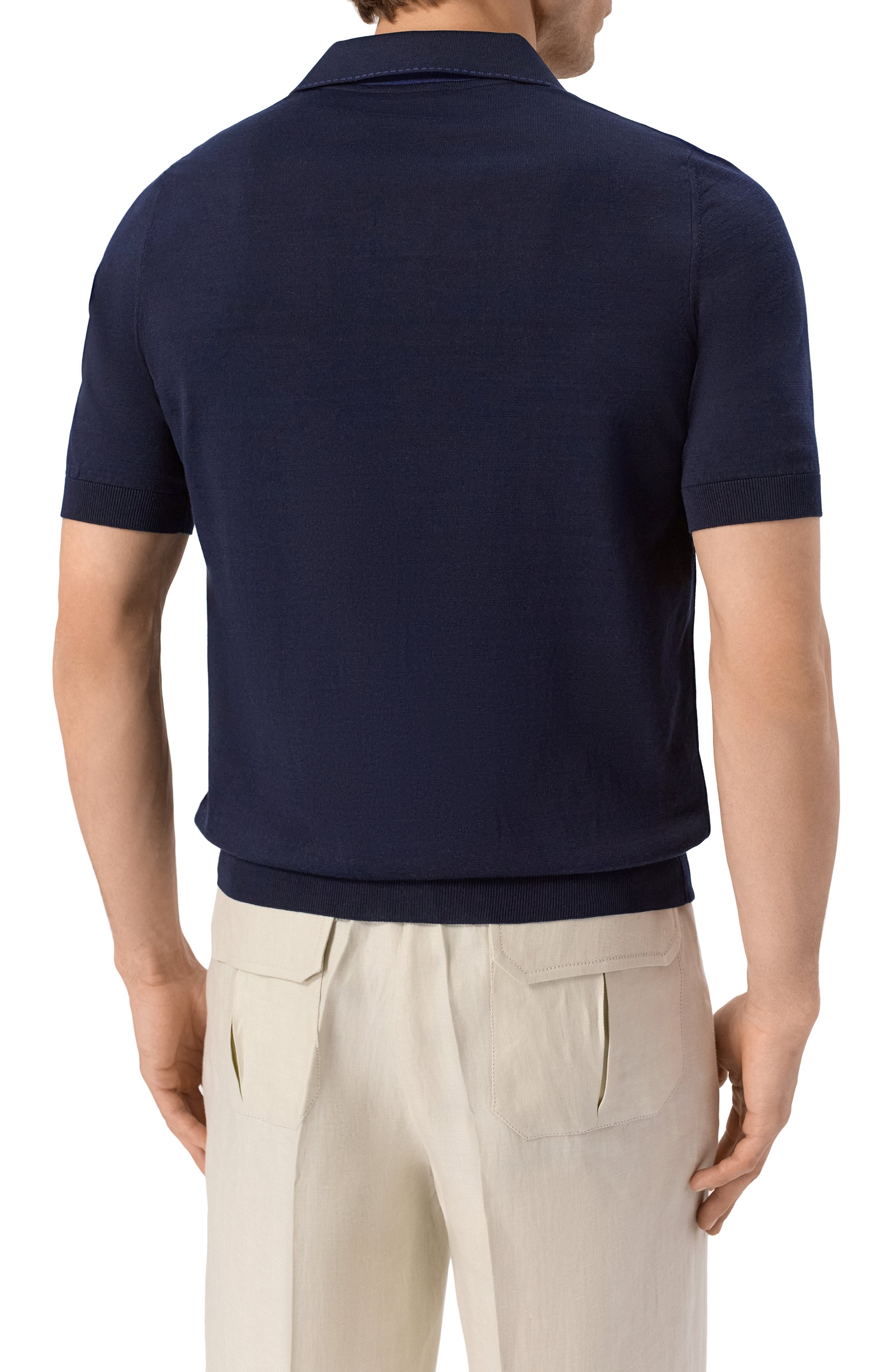 Поло из хлопка и шелка ZILLI, арт. KBP002M0142VRIS00, фото 4