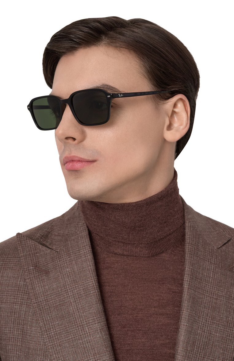 Женские солнцезащитн�ые очки RAY-BAN зеленого цвета, арт. 2231-901/31 | Фото 2 (Нос: Не проставлено; Региональные ограничения белый список (Axapta Mercury): Не проставлено; Тип очков: С/з; Материал: Пластик; Кросс-КТ: С/з-унисекс; Очки форма: Квадратные; Оптика Гендер: оптика-унисекс)
