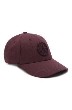 Мужская хлопковая бейсболка STONE ISLAND бордового цвета, арт. 761599661 | Фото 1 (Материал: Хлопок, Текстиль; Нос: Не проставлено)