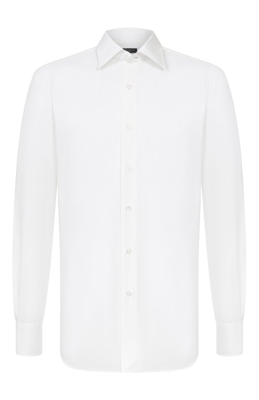 Рубашка из хлопка и льна Finamore 1925 NAP0LI 1 R0DI Z L/C0102 Белый NAP0LI 1 R0DI Z L/C0102