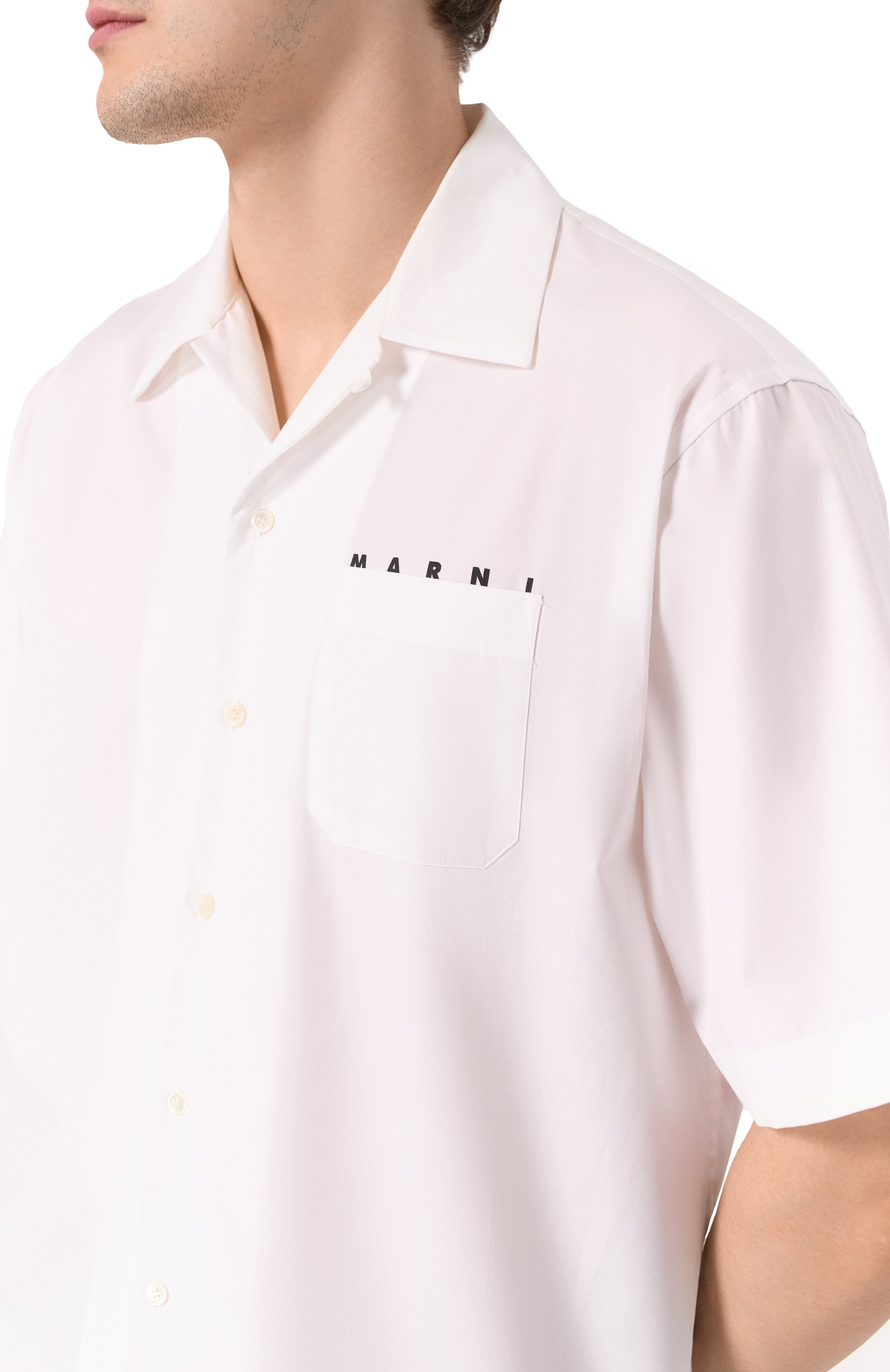 Хлопковая рубашка MARNI, арт. CUMU0213P8/USCT88, фото 5