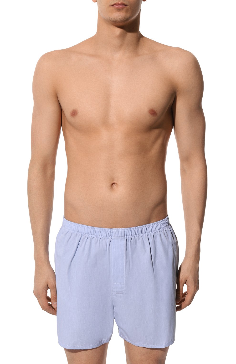 Хлопковые боксеры ZEGNA голубого цвета по цене 12300 руб., арт. N3LE71670, фото 2 Хлопковые боксеры ZEGNA, арт. N3LE71670, фото 2