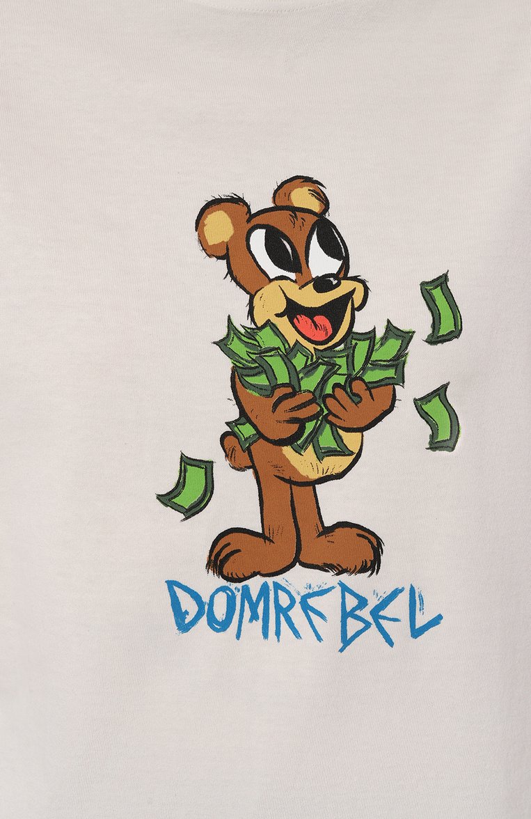 Женская хлопковая футболка DOMREBEL белого цвета, арт. CASH/T-SHIRT | Фото 5 (Рукава: Короткие; Длина (для топов): Стандартные; Принт: С принтом; Материал сплава: Проставлено; Материал внешний: Хлопок; Женское Кросс-КТ: Футболка-одежда; Драгоценные камни: Проставлено; Стили: Кэжуэл)