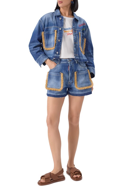 Джинсовые шорты Dsquared2 S73MU0237/S30341 Голубой  S73MU0237/S30341 Фото 2