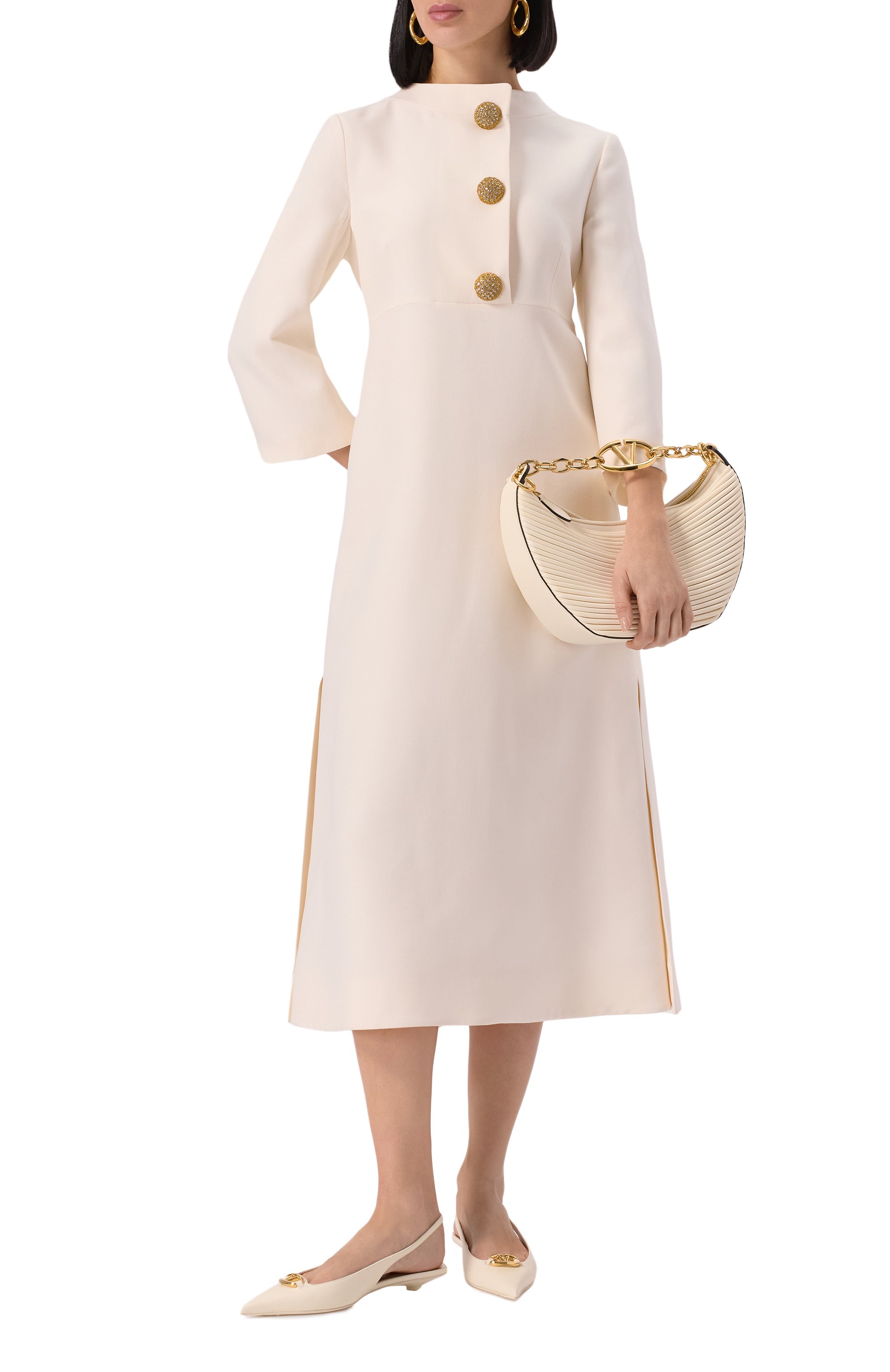 Платье из шерсти и шелка VALENTINO, арт. 6B3VAEU51CF, фото 2