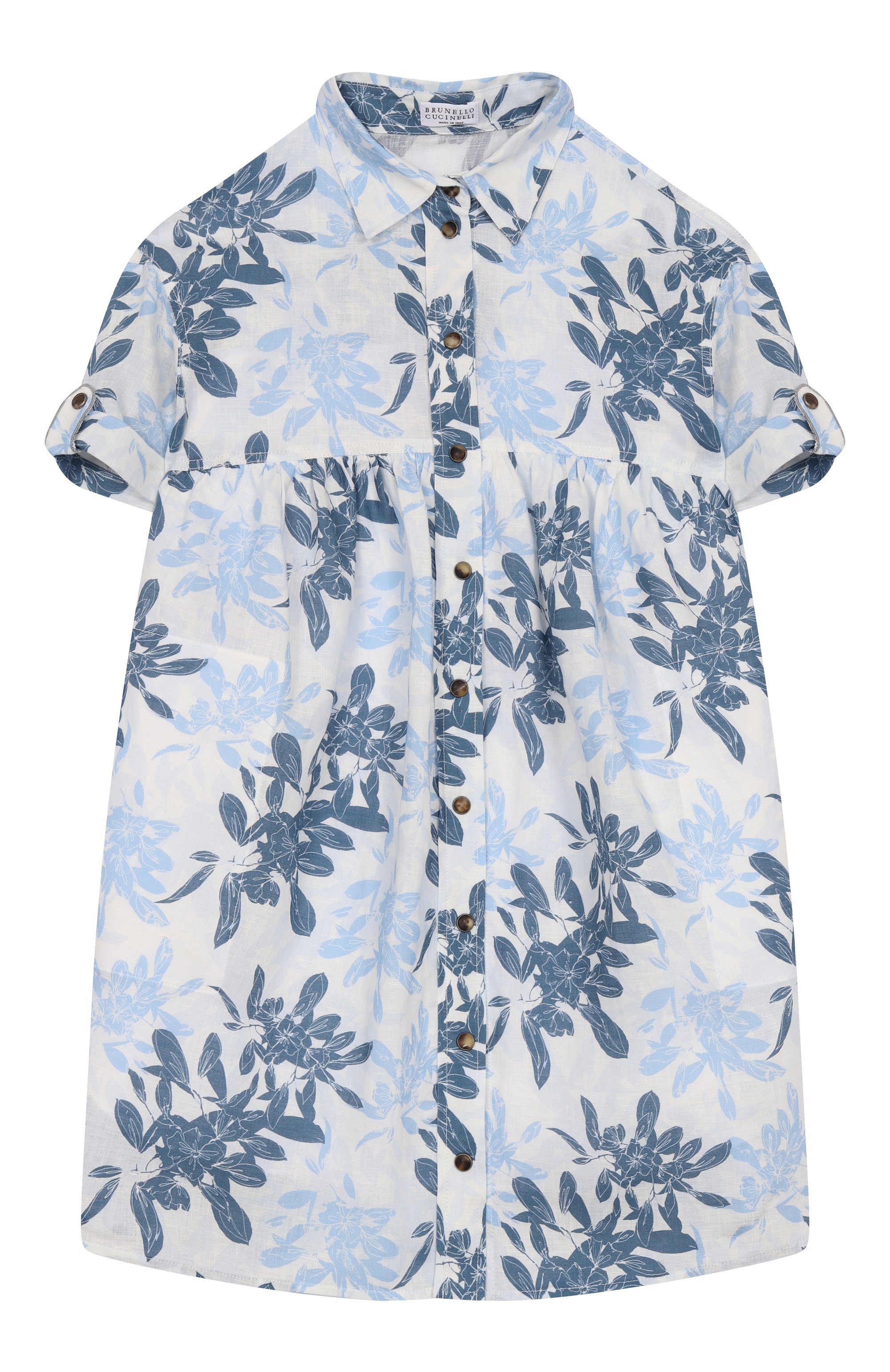 Льняное платье-рубашка BRUNELLO CUCINELLI, арт. B633SA403A, фото 1