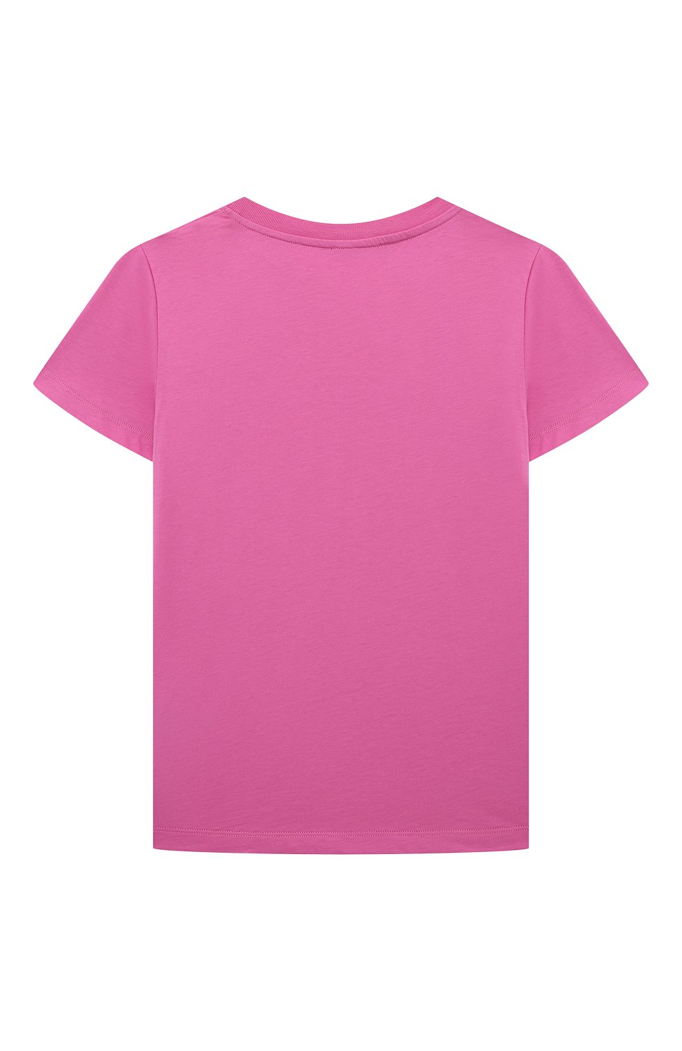 Хлопковая футболка BALMAIN фуксия цвета по цене 28550 руб., арт. BV8B11, фото 2 Хлопковая футболка BALMAIN, арт. BV8B11, фото 2