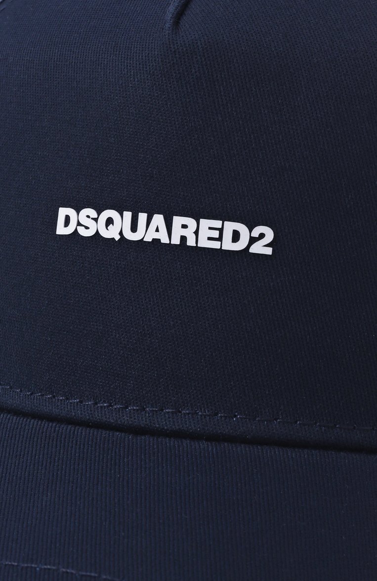 Мужская бейсболка DSQUARED2 темно-синего цвета, арт. BCM0603/05C02694 | Фото 4 (Материал: Хлопок, Синтетический материал, Текстиль; Нос: Не проставлено)