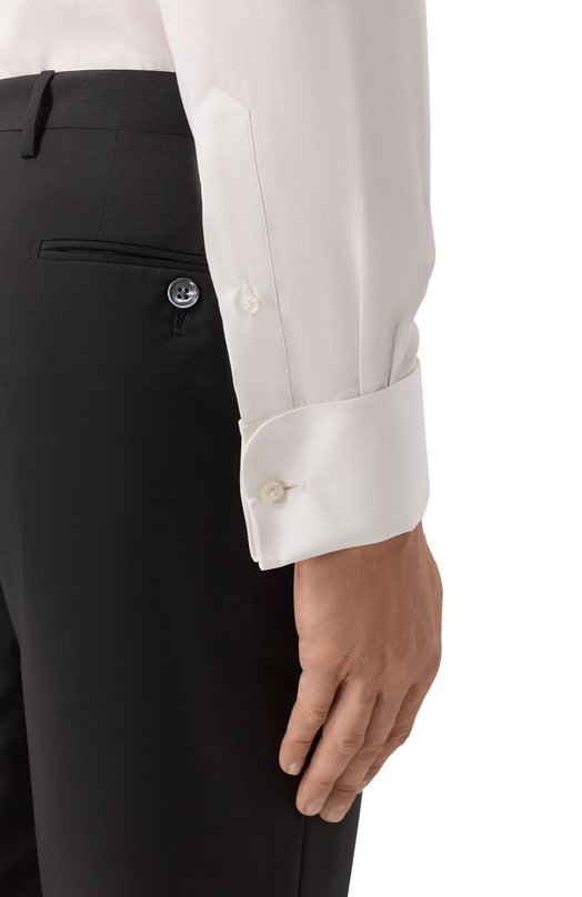 Хлопковая сорочка Finamore 1925 TUXED0/C0147B Белый  TUXED0/C0147B Фото 5