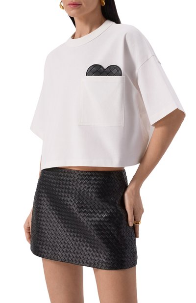 Хлопковая футболка BOTTEGA VENETA, арт. 817573/V4XI0, фото 3