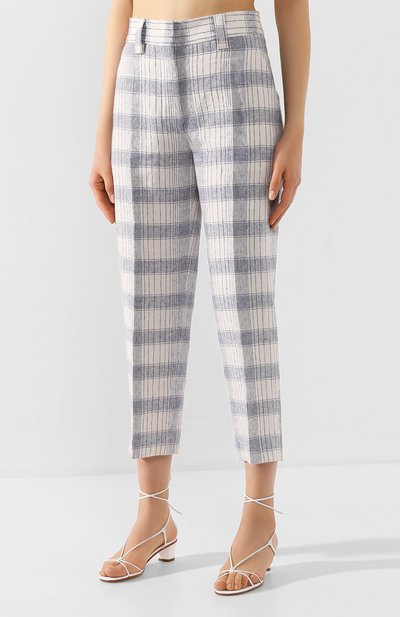 Льняные брюки ACNE STUDIOS голубого цвета по цене 59950 руб., арт. AK0205/W, фото 3 Льняные брюки ACNE STUDIOS, арт. AK0205/W, фото 3