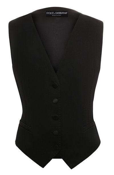 Женский жилет из шерсти и шелка DOLCE & GABBANA, арт. F79H5T/GDCI8