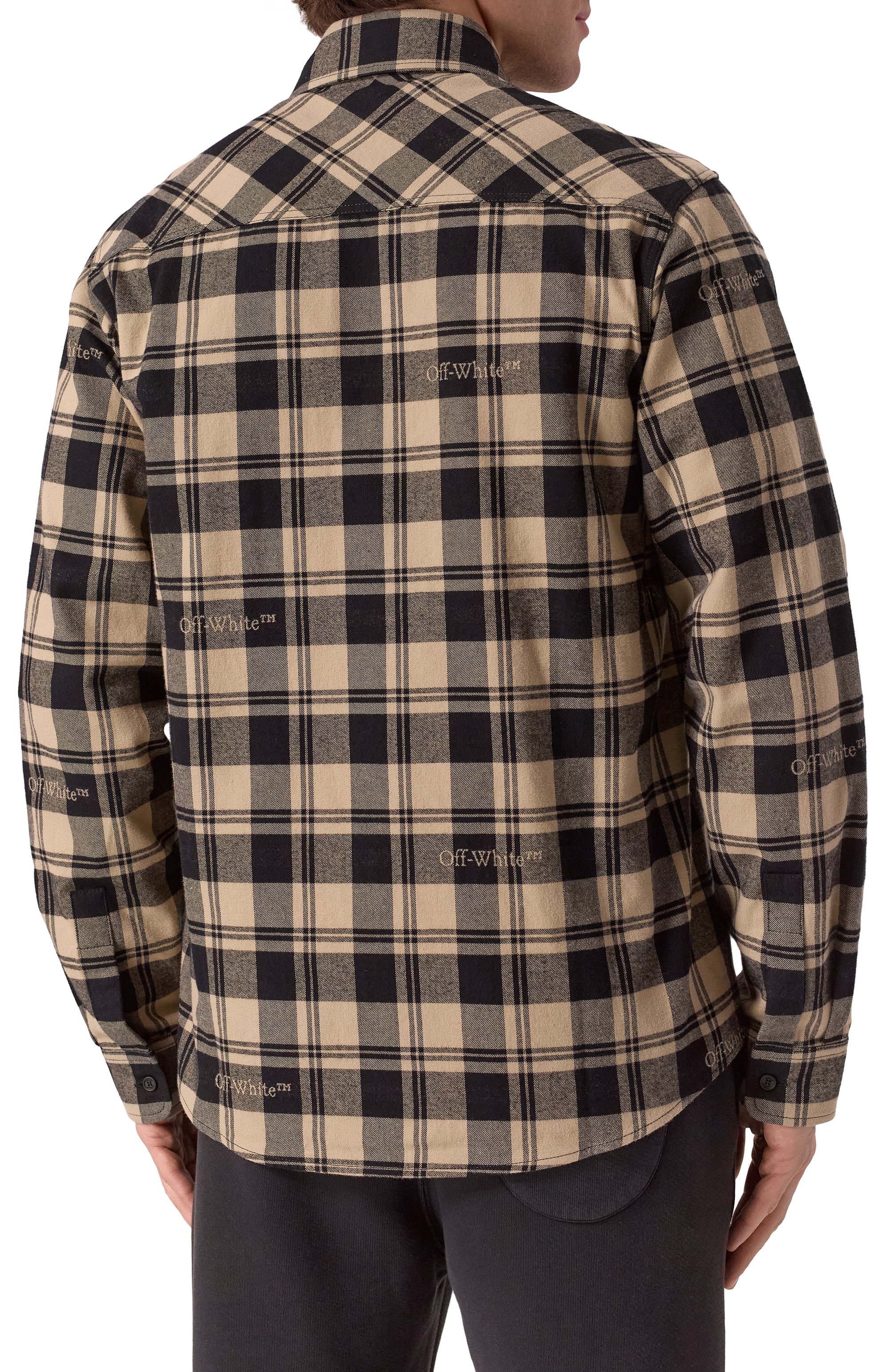 Хлопковая рубашка OFF-WHITE, арт. 0MGE030C99FAB001, фото 4