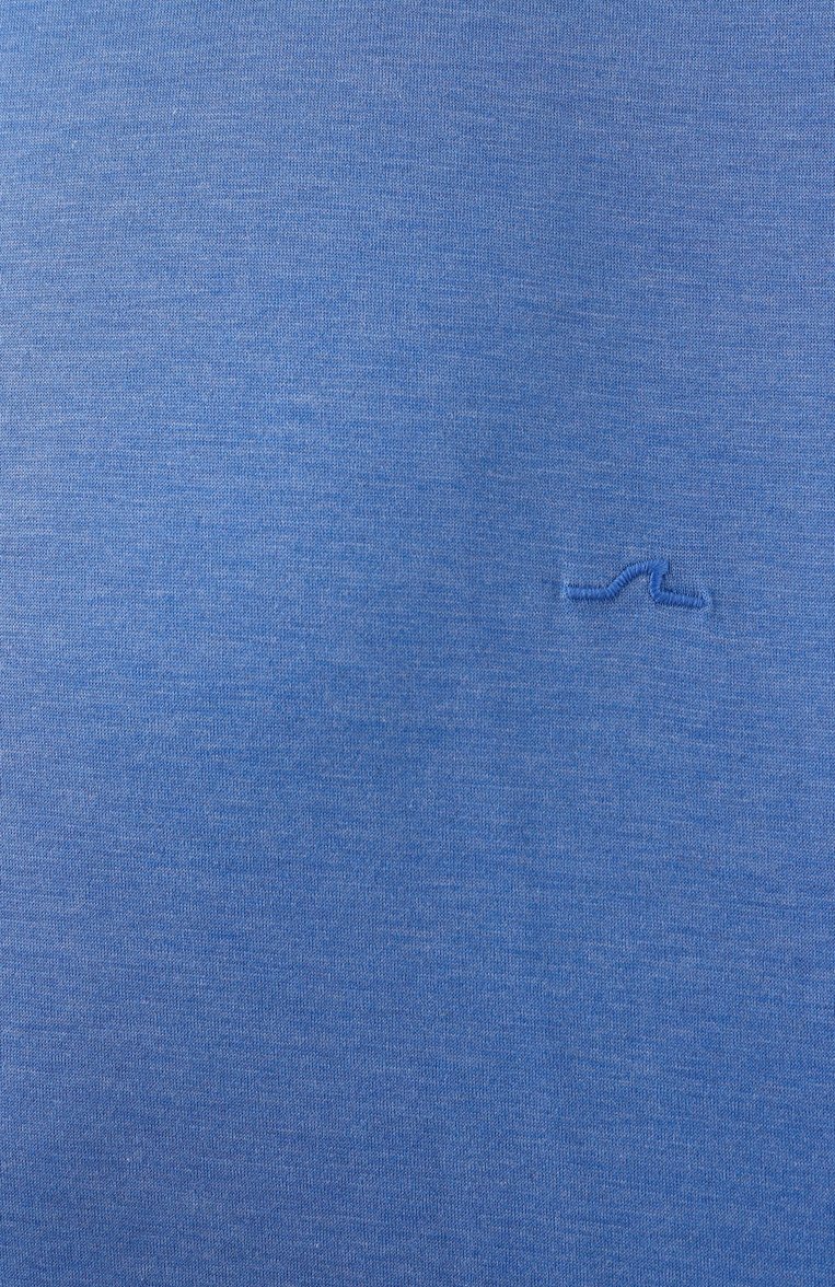 Мужская хлопковая футболка PAUL&SHARK синего цвета, арт. 25411015/6XL | Фото 6 (Длина (для топов): Удлиненные; Рукава: Короткие; Материал внешний: Хлопок; Принт: Без принта; Стили: Кэжуэл; Big sizes: Big Sizes; Кросс-КТ: Джерси; Мужское Кросс-КТ: Футболка-одежда)