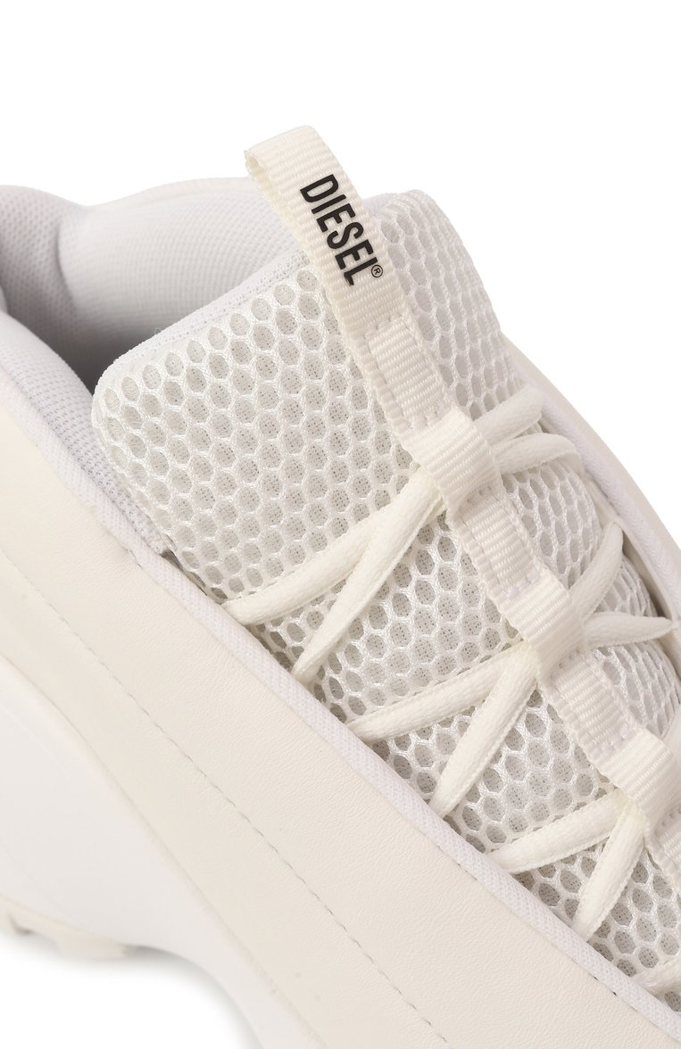 Мужского кроссовки s-d-runner x DIESEL молочного цвета, арт. Y03440/P6691 | Фото 7 (Материал внутренний: Текстиль; Материал внешний: Экокожа; Кросс-КТ: Низкие; Стили: Гранж; Материал утеплителя: Без утеплителя; Подошва: Платформа; Нос: Не проставлено; Региональные ограничения белый список (Axapta Mercury): Не проставлено)