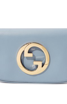 Женская сумка new blondie GUCCI голубого цвета, арт. 699268/UXX0G | Фото 3 (Размер: medium; Материал: Натуральная кожа; Материал сплава: Проставлено; Драгоценные камни: Проставлено)