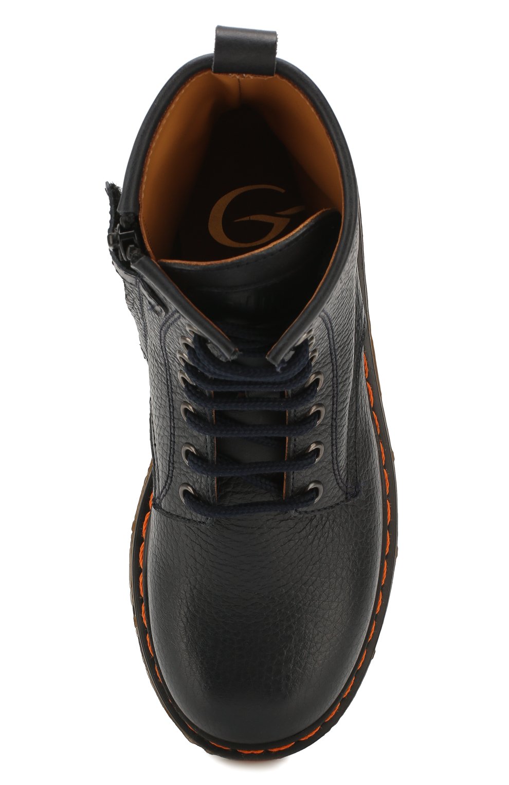 Кожаные ботинки GALLUCCI синего цвета по цене 26150 руб., арт. J01518MM/TR P V G0M ALC/MAI, фото 4 Кожаные ботинки GALLUCCI, арт. J01518MM/TR P V G0M ALC/MAI, фото 4