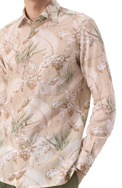 Рубашка из хлопка и льна KITON, арт. UMCNERH0928301, фото 5