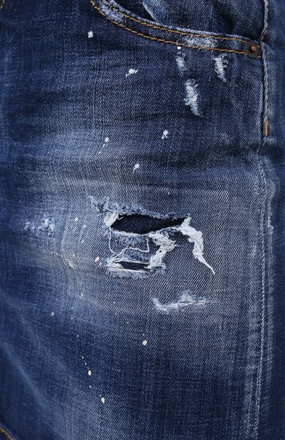 Джинсовая юбка DSQUARED2 синего цвета по цене 24550 руб., арт. S80MA0005/S30342, фото 5 Джинсовая юбка DSQUARED2, арт. S80MA0005/S30342, фото 5