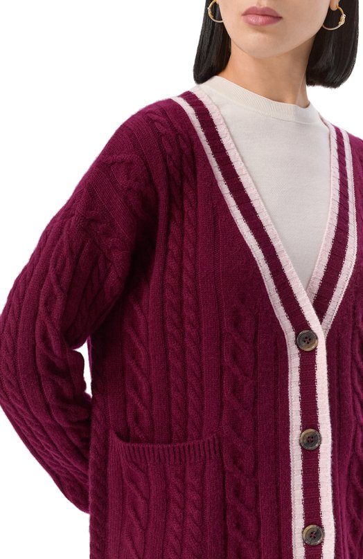 Кашемировый кардиган Addicted AD2506 Бордовый  AD2506 Фото 5
