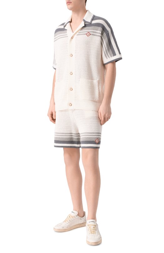 Хлопковая рубашка Casablanca M-SP26-KW-933-01 Белый  M-SP26-KW-933-01 Фото 2