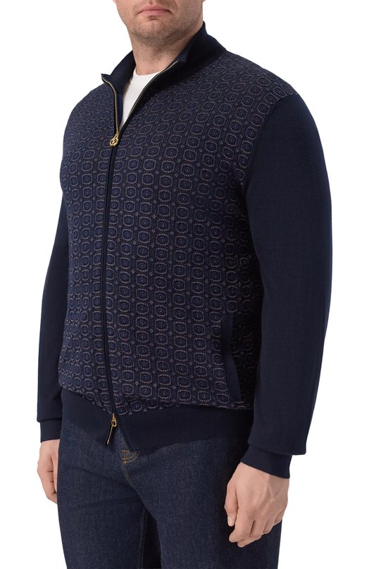 Кардиган из кашемира и шелка Stefano Ricci K606412R31/F25424/64 Синий  K606412R31/F25424/64 Фото 3