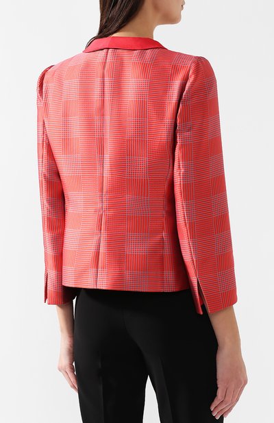 Двубортный жакет EMPORIO ARMANI красного цвета по цене 71700 руб., арт. 2NG28T/2M102, фото 4 Двубортный жакет EMPORIO ARMANI, арт. 2NG28T/2M102, фото 4