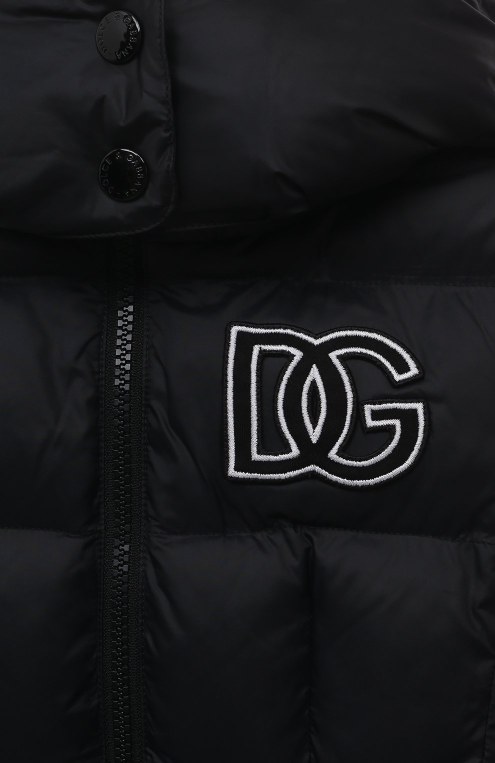 Утепленное пальто DOLCE & GABBANA черного цвета по цене 69950 руб., арт. L5JB01/G7KZ8/2-6, фото 3 Утепленное пальто DOLCE & GABBANA, арт. L5JB01/G7KZ8/2-6, фото 3