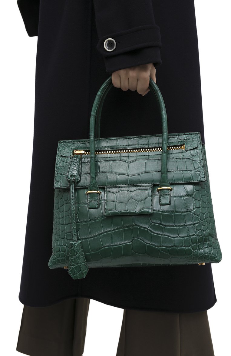 Сумка-тоут icon medium из кожи аллигатора TOM FORD, арт. L0683T/CSY, фото 1