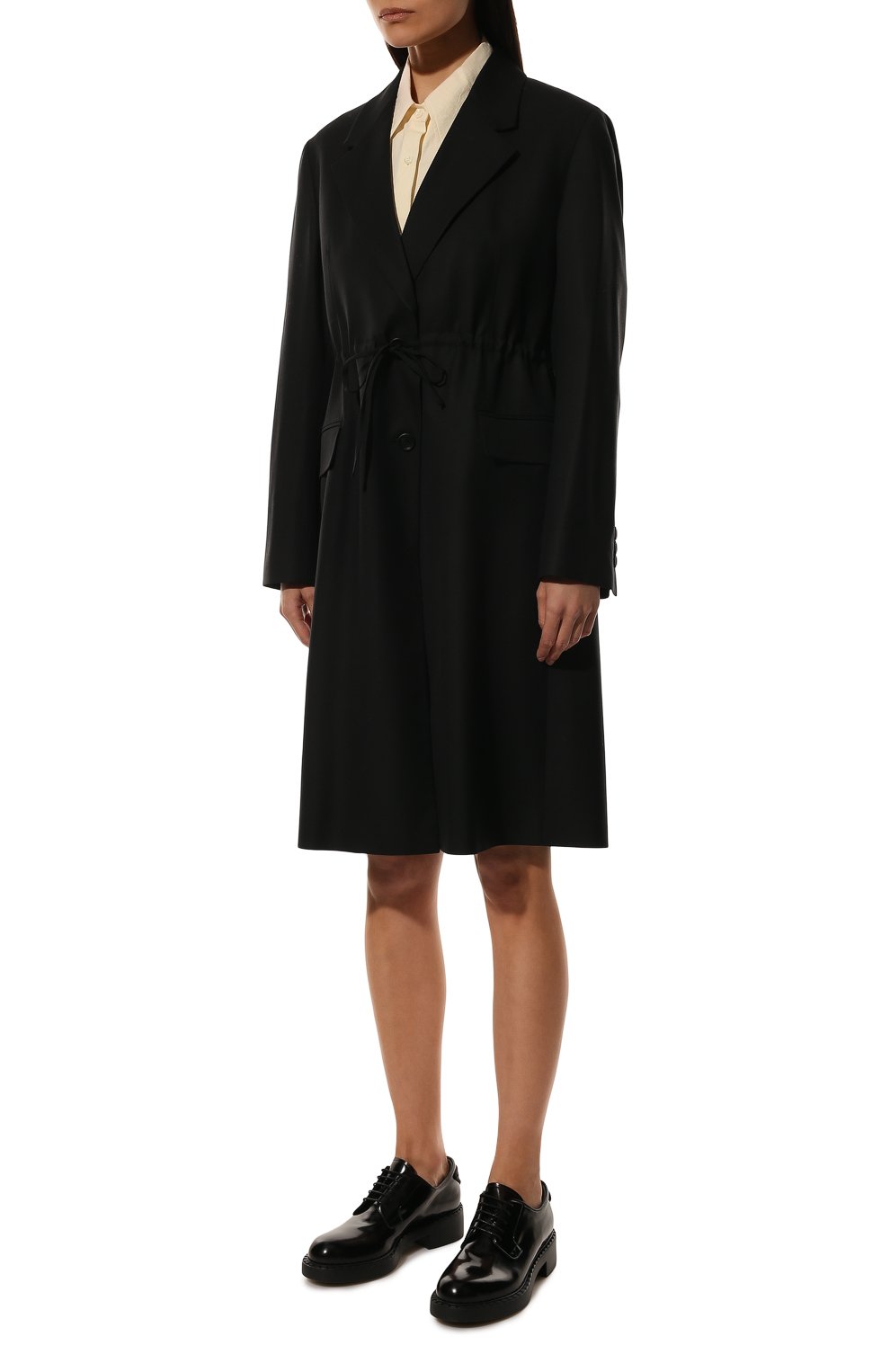 Шерстяное пальто PRADA, арт. P615P-10GK-F0002-221, фото 3