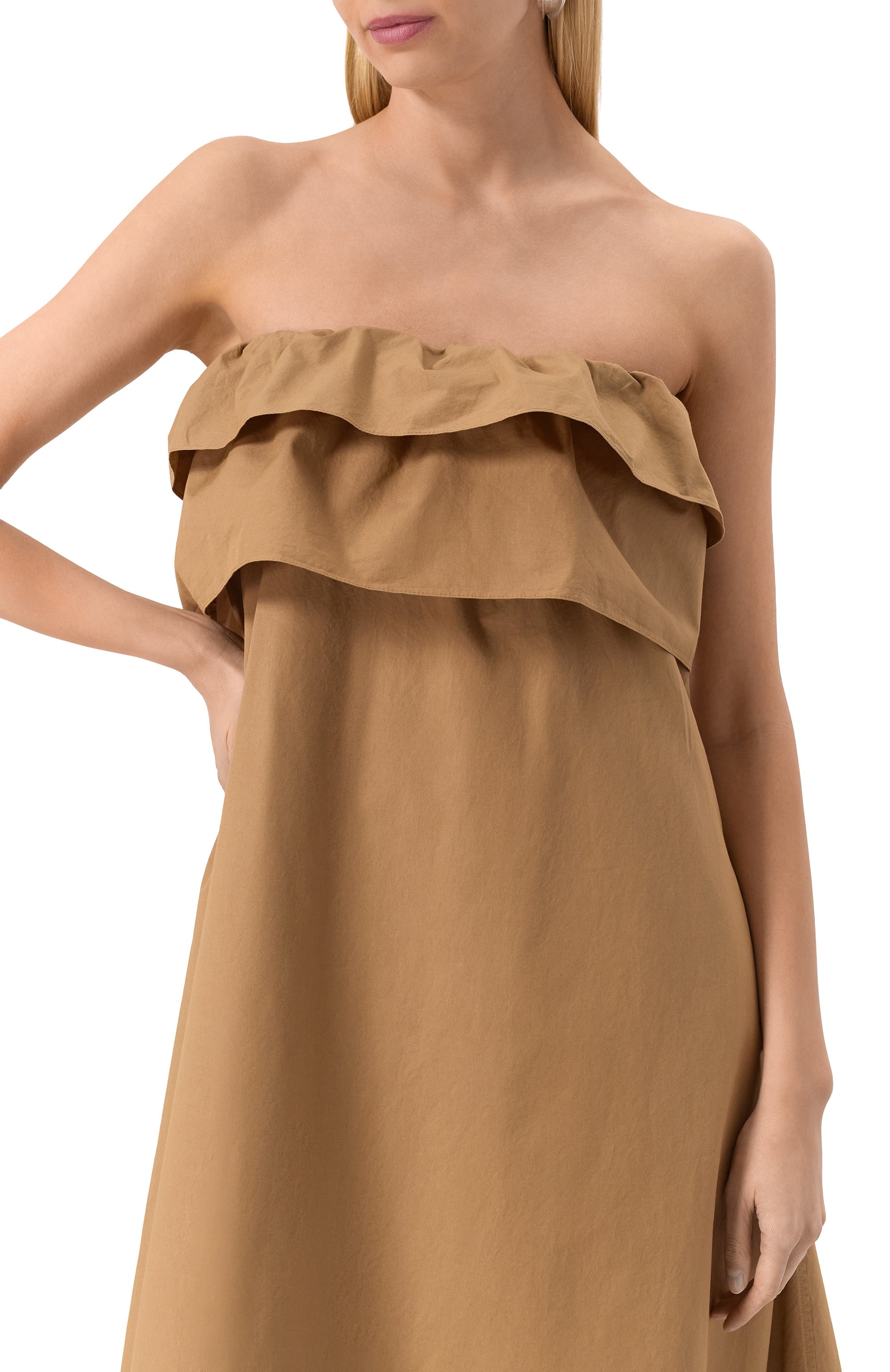 Хлопковое платье SAINT LAURENT, арт. 818380/YZ9AN, фото 5