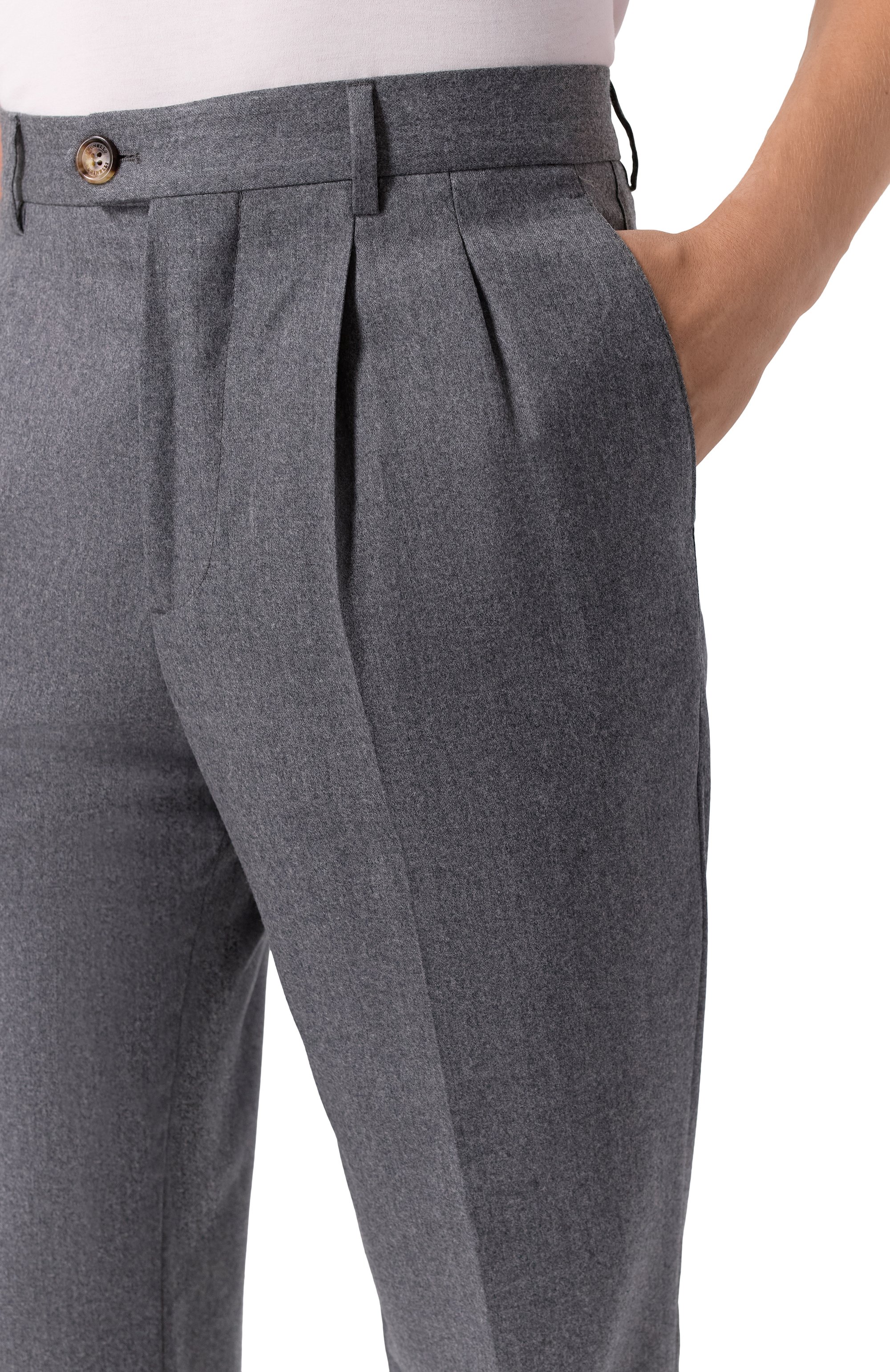 Шерстяные брюки BRUNELLO CUCINELLI, арт. ME226E1950, фото 5