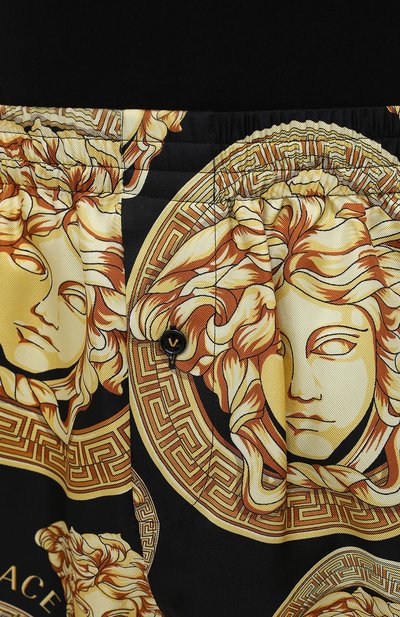 Шелковые брюки VERSACE золотого цвета по цене 130000 руб., арт. AUU05051/1F00596, фото 5 Шелковые брюки VERSACE, арт. AUU05051/1F00596, фото 5