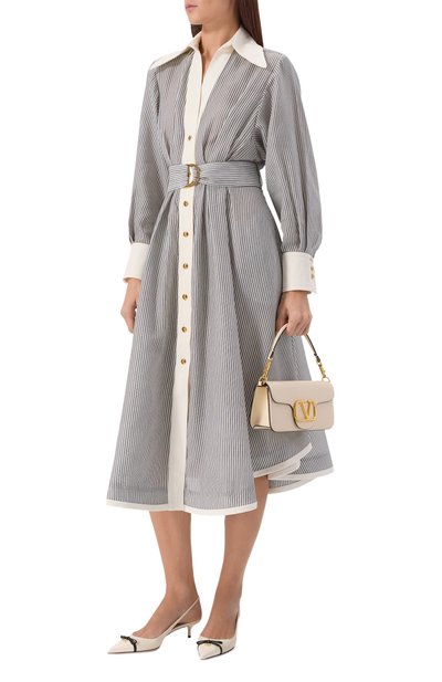 Кожаные туфли bepointy VALENTINO кремового цвета по цене 118000 руб., арт. 6W2S0LL3/DAL, фото 3 Кожаные туфли bepointy VALENTINO, арт. 6W2S0LL3/DAL, фото 3