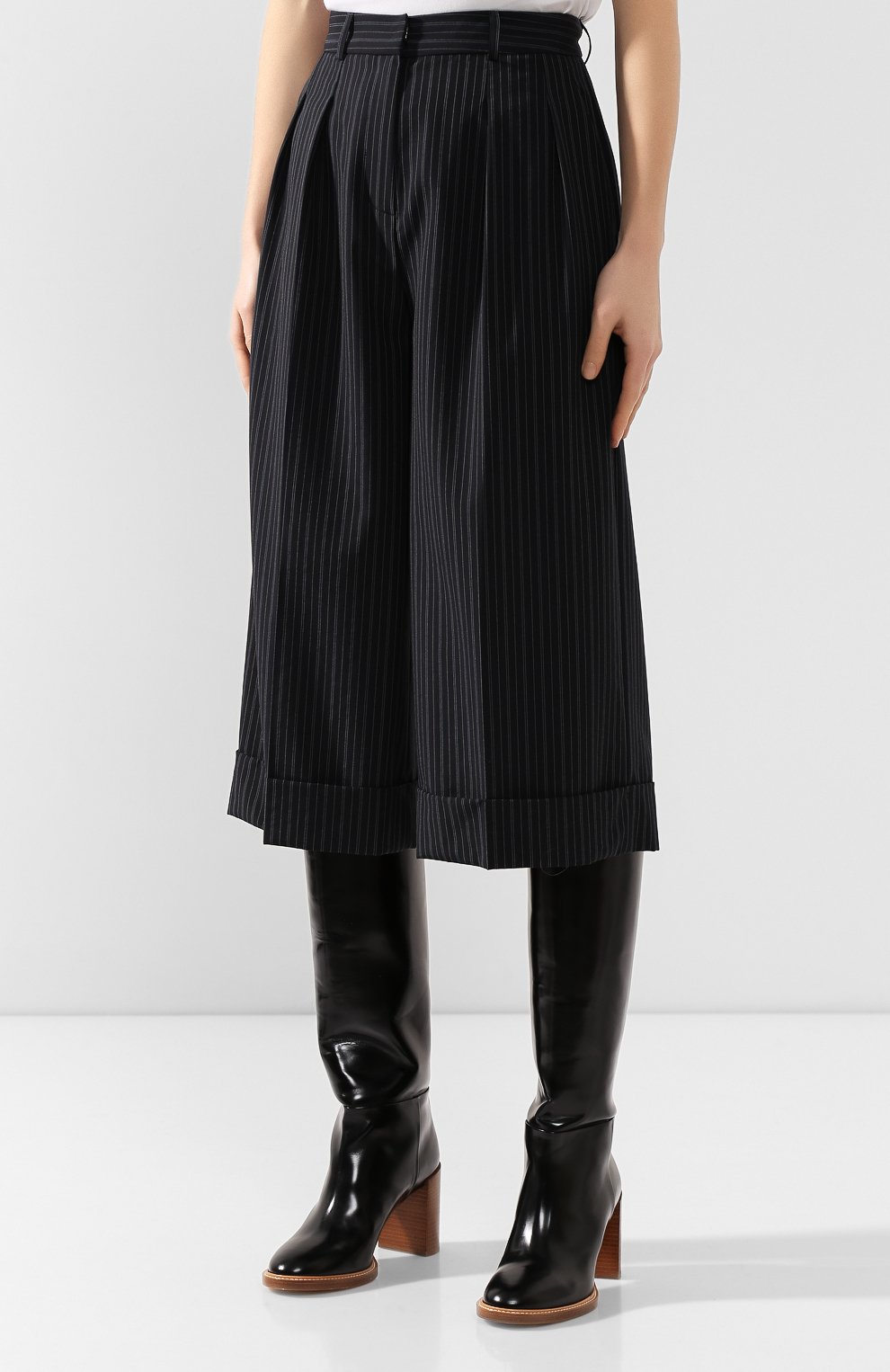 Шерстяные брюки JM STUDIO синего цвета по цене 17980 руб., арт. FW192012, фото 3 Шерстяные брюки JM STUDIO, арт. FW192012, фото 3
