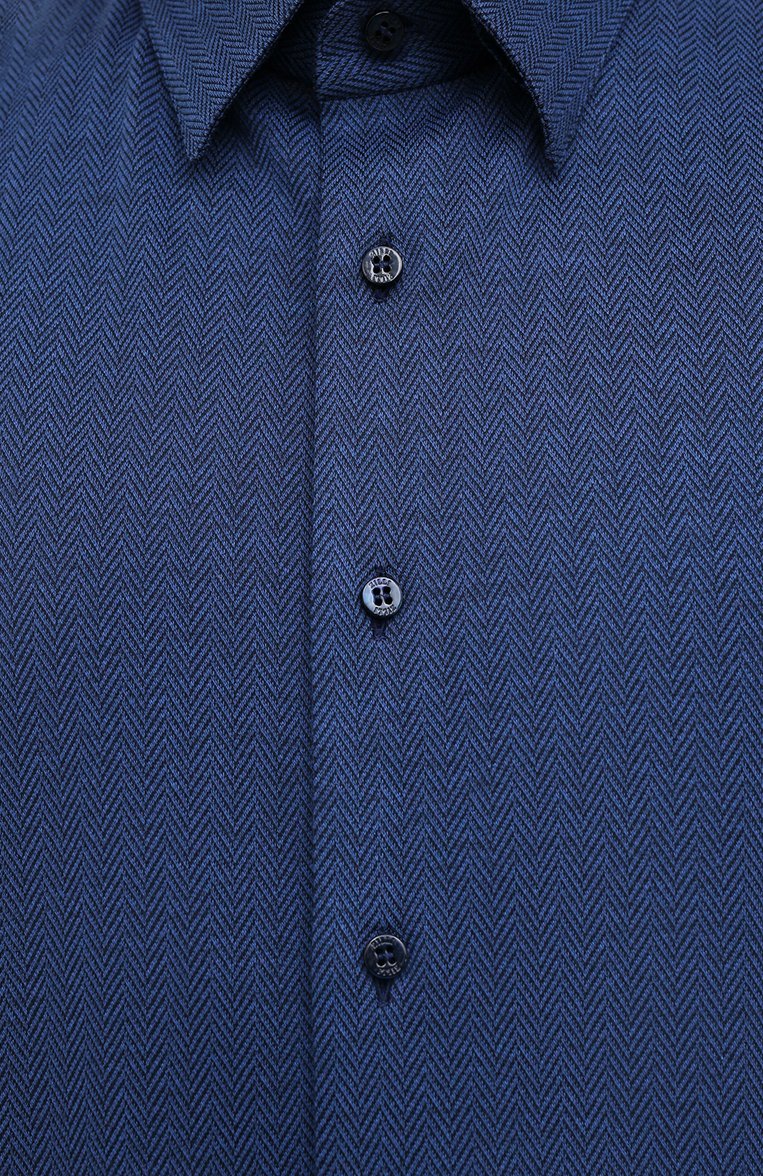 Мужская хлопковая рубашка ZILLI синего цвета, арт. MFU-64034-0001/0010/45-49 | Фото 5 (Длина (для топов): Стандартные; Рукава: Длинные; Материал внешний: Хлопок; Стили: Классический; Случай: Формальный; Принт: Однотонные; Мужское Кросс-КТ: Рубашка-одежда; Рубашки М: Classic Fit; Манжеты: На пуговицах; Воротник: Кент; Региональные ограничения белый список (Axapta Mercury): RU; Автоматизация состава: Проставлено; Автоматизация ТО: Проставлено)