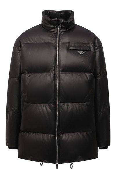 Мужская кожаный пуховик PRADA, арт. UPS559-JHI-F0002