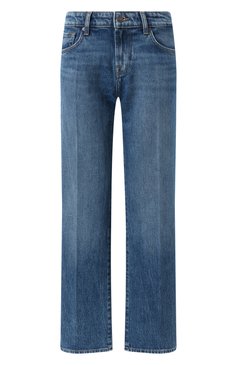 Женские джинсы 7 FOR ALL MANKIND синего цвета, арт. JSIYC100JA | Фото 1 (Драгоценные камни: Проставлено; Материал сплава: Проставлено; Длина (брюки, джинсы): Стандартные; Детали: Делаве; Стили: Кэжуэл; Материал внешний: Деним, Хлопок; Силуэт Ж (брюки и джинсы): Прямые; Кросс-КТ: Деним)