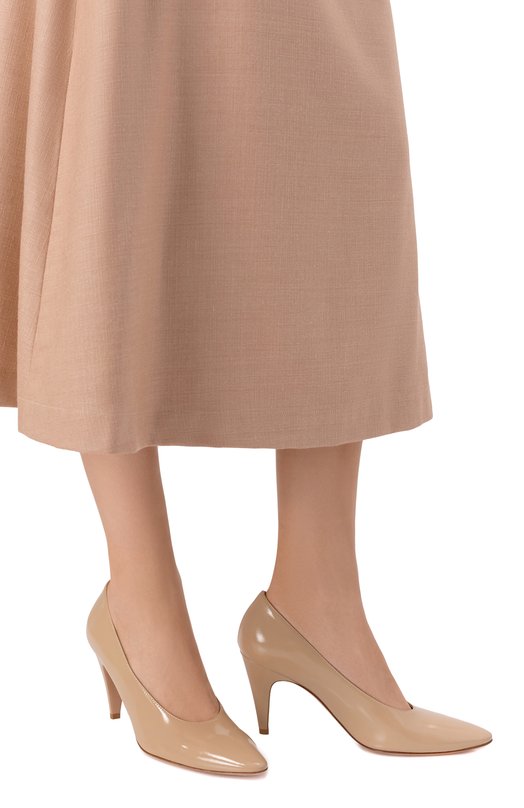 Кожаные туфли Amelia 85 Gianvito Rossi G22325.85RIC.NUISAND Бежевый  G22325.85RIC.NUISAND Фото 2