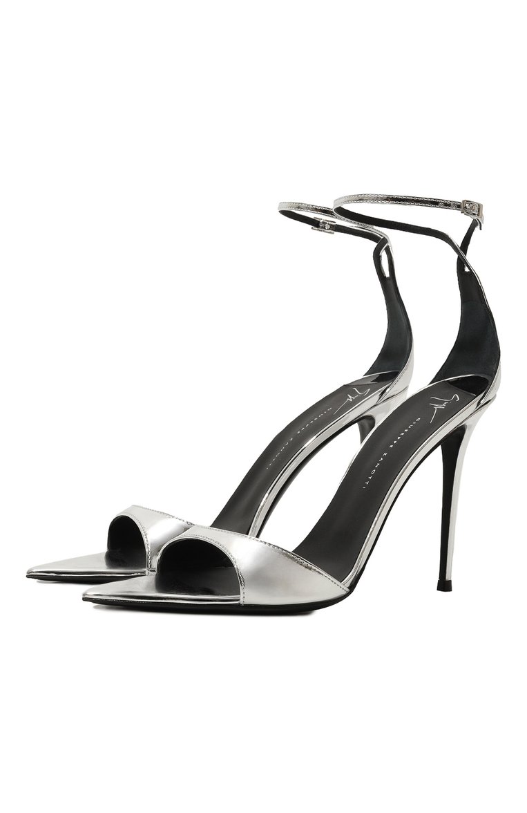 Женские серебряные текстильные босоножки intriigo GIUSEPPE ZANOTTI ...