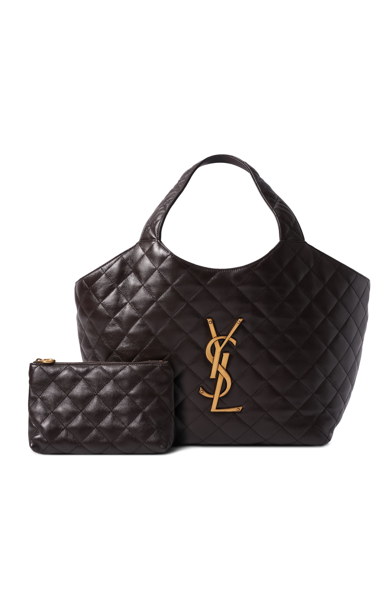 Сумка-тоут icare medium SAINT LAURENT темно-коричневого цвета по цене 599500 руб., арт. 871494/AAANG, фото 7 Сумка-тоут icare medium SAINT LAURENT, арт. 871494/AAANG, фото 7