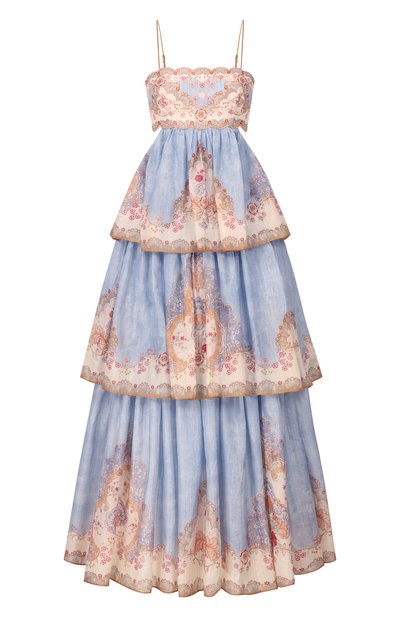 Женское платье из хлопка и шелка ZIMMERMANN, арт. 5353DRS263