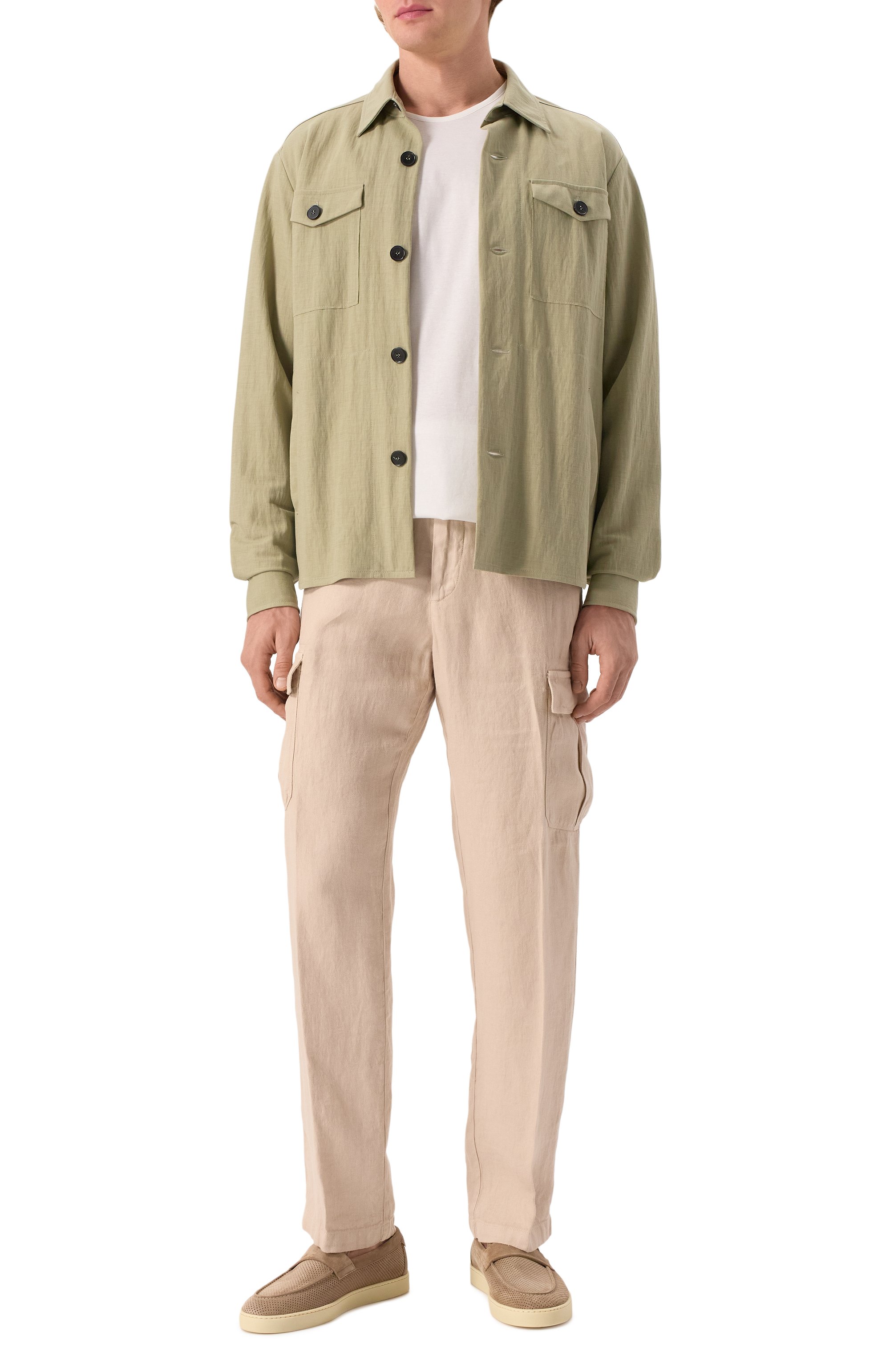 Льняные брюки-карго 120% LINO, арт. 32ALIM29DX/D943/000, фото 2