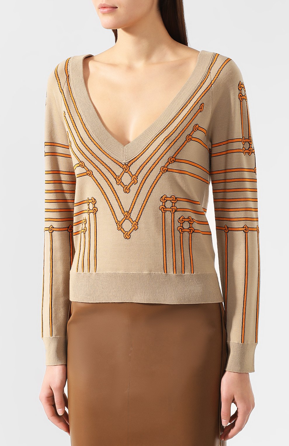 Пуловер из смеси шелка и шерсти BURBERRY, арт. 4560870, фото 3