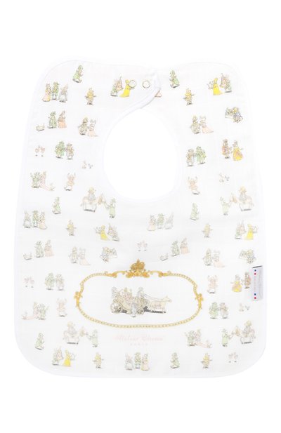 Хлопковый нагрудник ATELIER CHOUX, арт. LARGE BIB VERSAILLES G0LD SNAPS, фото 2