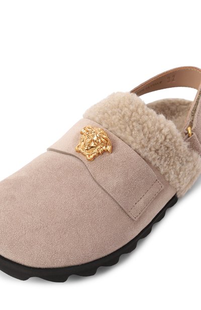 Замшевые сабо la medusa VERSACE, арт. 1018004/1A12780/32-33, фото 5