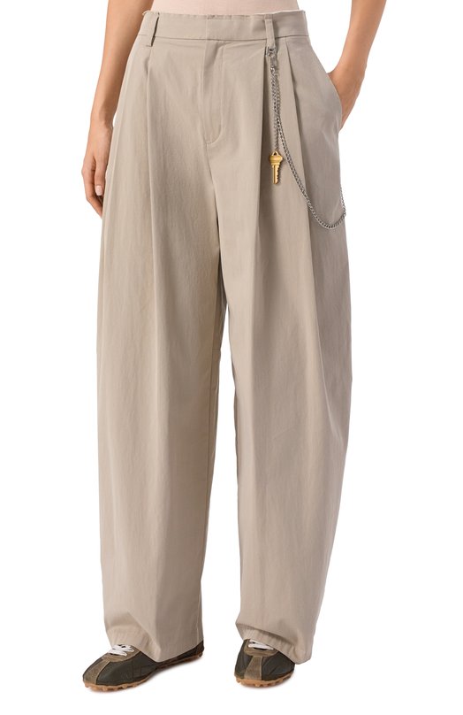 Хлопковые брюки Alexander Wang 1WC3254883 Бежевый  1WC3254883 Фото 3