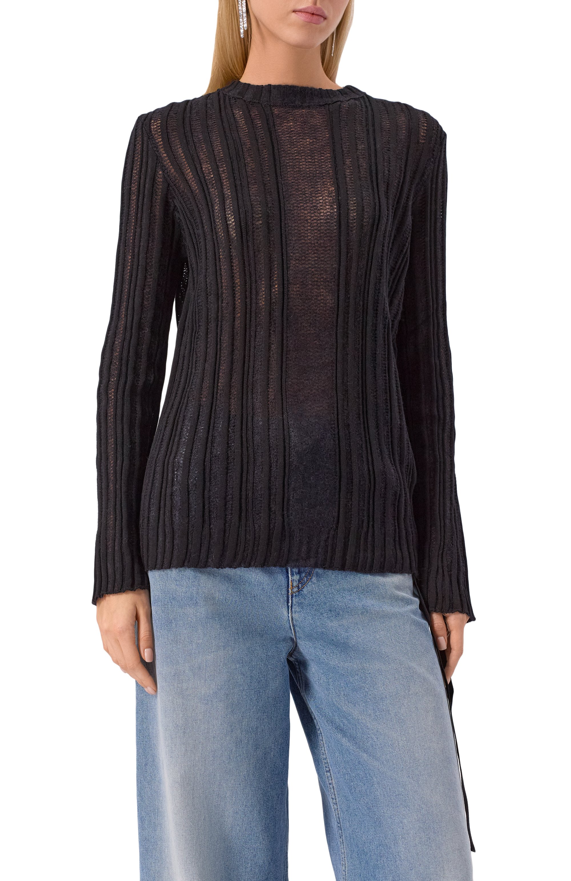 Пул�овер из хлопка и кашемира ANN DEMEULEMEESTER, арт. B0013192/KN068, фото 3