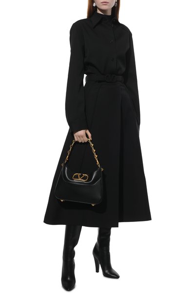Шерстяная рубашка JIL SANDER черного цвета по цене 92300 руб., арт. JSWT605206-WT202500, фото 2 Шерстяная рубашка JIL SANDER, арт. JSWT605206-WT202500, фото 2